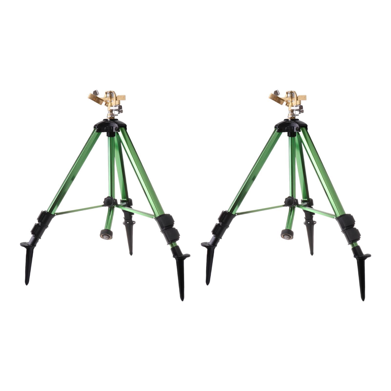 oshhnii 2 Pieces Impact Sprinkler Head on Tripod Base Tripod Sprinkler for Yard Lawn