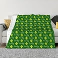 thumbnail image 1 of Fotbe Happy St. Patrick's Day Manta de Franela con Estampado, Manta Ultrasuave para Cama, Sofá, Auto, Hipoalergénica y Antibolitas-60"x50", 1 of 6