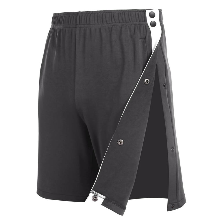 Wataxii Tear Away Shorts for Men Post Surgery Adaptive Clothing Mens  Basketball Shorts Athletic Workout Side Snaps Sweat Shorts Pants 