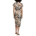 thumbnail image 2 of Badgley Mischka womens  Printed Midi Dress, 2, Tan, 2 of 3