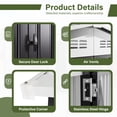 thumbnail image 2 of MUCHANT 10'x16' Outdoor Metal Storage Shed with Updated Frame Structure and Lockable Doors, Steel Garden Tool Sheds for Backyard, Patio, Lawn, White, 2 of 7