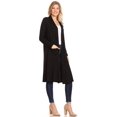 thumbnail image 2 of MOA COLLECTION Women's Solid Casual Lightweight Loose Fit Pocket Open Front Knit Cardigan, 2 of 5