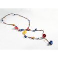 thumbnail image 6 of AeraVida Fashionable Chic Bohemian Multicolor Daisy Floral Mix Stone Genuine Leather Lariat Wrap Necklace, 6 of 8