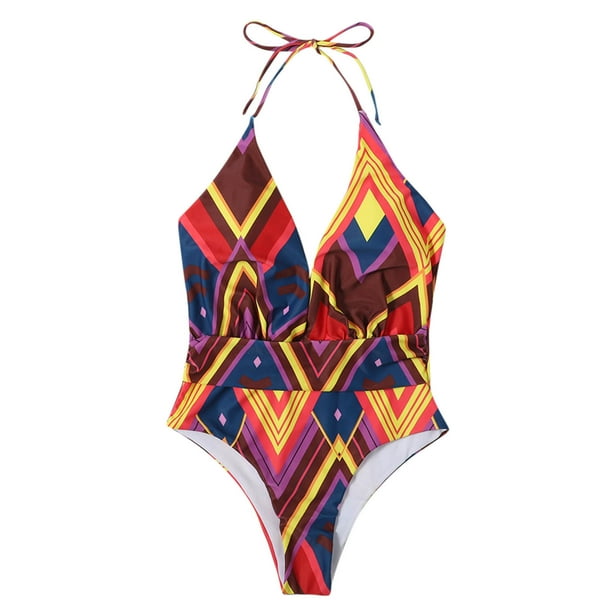 Womens Sexy High Waisted One Piece Swimsuit Summer Female Onepiece