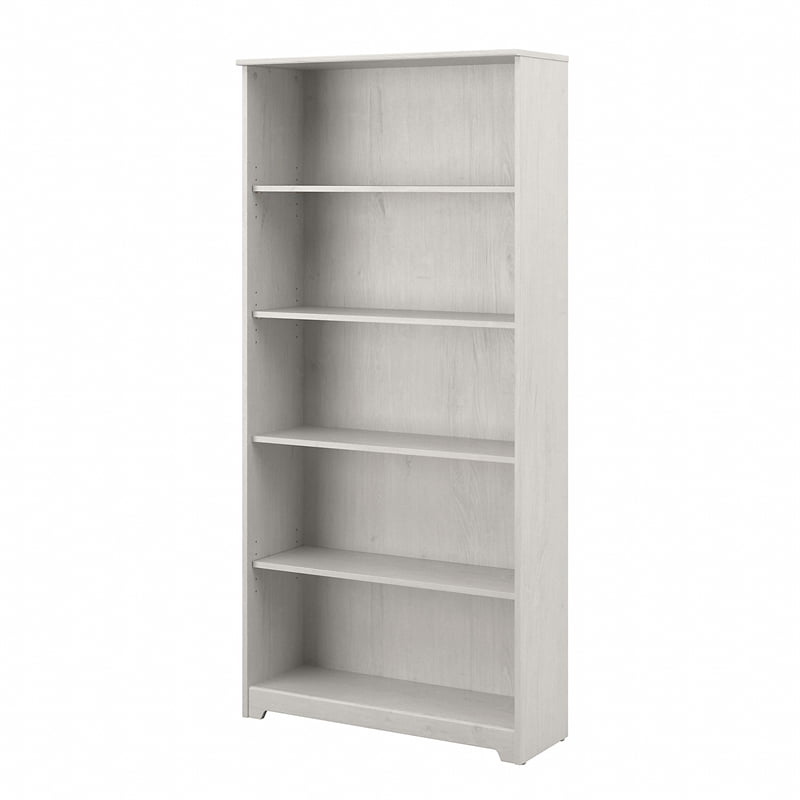Tall Narrow 5 Shelf Bookcase, 16 Inch Wide White Bookcase