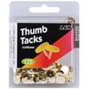 Thumbtacks 125/Pkg-Gold