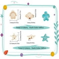 thumbnail image 2 of 1 caja de 180 piezas de cuentas de tortuga, estrellas de mar, a granel, blancas, azules y turquesas, con dijes de tortugas marinas y animales del océano., 2 of 9