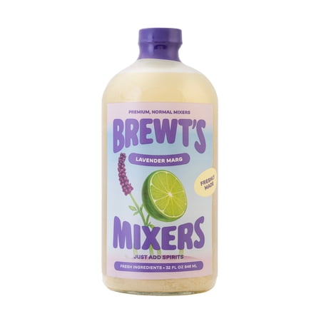 Brewt's Lavender Margarita Mix All Natural Bar-Quality - 32 fl oz