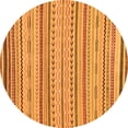thumbnail image 1 of Ahgly Company Indoor Round Abstract Orange Modern Area Rugs, 6' Round, 1 of 4