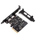 thumbnail image 2 of FLAMEEN USB3.1 Carte d'Extension Type-C + Type-une Carte d'Extension de Bureau pour ASMedia ASM3142 10Gbps, USB3.1 Carte d'Extension, 2 of 8