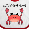 thumbnail image 4 of Inktastic Cute and Crabulous Funny Crab Boys or Girls Baby Bib, 4 of 4