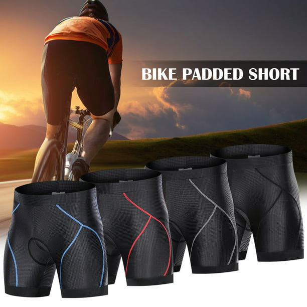 Men Bike Padded Shorts with Anti-Slip Leg Grips Cycling 3D Padded ...