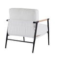 thumbnail image 6 of Jopath 27.56" Accent Chair with Plush Cushions, Minimalist Metal Frame and Wooden Armrest Design for Living Room Bedroom Office Beige, 6 of 9