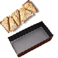 thumbnail image 2 of Live Bottom Pie Pan Tart Pan Non-Stick Heart Rectangle Wavy Edges, 2 of 8