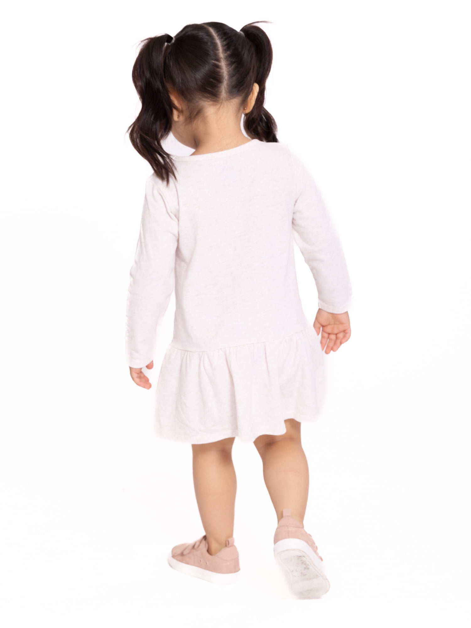 Disney Pixar Toy Story Toddler Girls Drop Waist Graphic Dress with Long Sleeves, Sizes 12M-5T