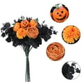 Flybaeast Artificial Flowers Halloween Black Flower Black Rose Maple