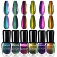 thumbnail image 1 of Set de esmaltes de uñas Morovan Holographic Metallic 7 ml x6 de regalo, 1 of 7