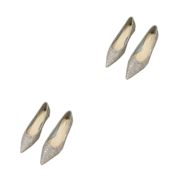 2 mocasines cómodos Sonducket fibra de cuero zapatos de salón delicados y fáciles de cuidar para mujer zapatos de boda con lentejuelas