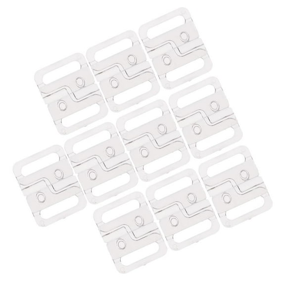 yotijay 10 Pairs Clear Bikini Clips Snap Hooks Bra Strap Swimwear Clasp 14mm
