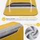 thumbnail image 4 of Funda para Laptop HYZUO 15" de Cuero Sintético de Gamuza Amarillo Oliva, 4 of 7
