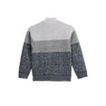 thumbnail image 2 of X RAY Jeans Boy's Full Zip Mock Neck Sweater With Fleece Lining, White/Frosted Grey, S, 2 of 5