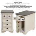 End Tables for Living Room Nightstand for Bedroom with Drawer Washed