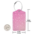 thumbnail image 2 of Rocae Breast CancerN Ribbons Awareness for Leather Luggage Baggage Tags ID Label Privacy Cover ID Label with Stainless Steel Loop and Address Card, 2 of 5