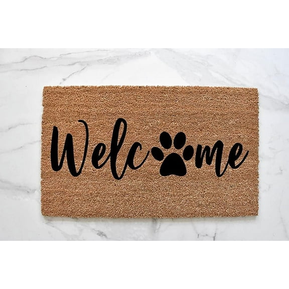 Paw Print Welcome Mats for Front Door Entry Front Porch Doormat Non-Slip Carpet Rugs Floor Mat Decorative for Home Bathroom Kitchen Indoor 16x24 Inch