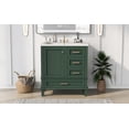 thumbnail image 4 of Miekor Furniture 30" Bathroom Vanity in Green, Modern Bathroom Cabinet with Sink Combo Set, Bathroom Storage Cabinet with a Soft Closing Door and 3 Drawers, Solid Wood Frame 13AAF, 4 of 9