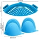 thumbnail image 3 of Tamiz de silicona para enganchar, filtro de goteo resistente al calor para colador y tamiz a presión en tazones, ollas y sartenes, con 2 guantes de silicona, Xemadio LL-2221-1, 3 of 9