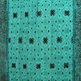 thumbnail image 1 of Ahgly Company Machine Washable Indoor Square Oriental Turquoise Blue Modern Area Rugs, 7' Square, 1 of 4
