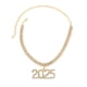 thumbnail image 2 of Cadena para el cuello 2025, collar deslumbrante para mujer, para novias, damas de honor, fiestas, cumpleaños Dorado, 2 of 8