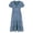 Blue, variant on Ecqkame Summer Dresses for Women A Line Tunic Square Neck Short Sleeve Floral Print Dress Casual Flowy Boho Vacation Midi Dress Gray XXL
