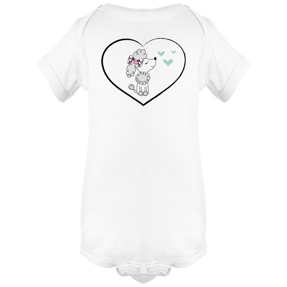Cute Dog On Heart Bodysuit Infant -Image by Shutterstock, Newborn