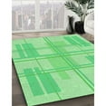 thumbnail image 3 of Ahgly Company Machine Washable Indoor Rectangle Transitional Jade Green Area Rugs, 7' x 10', 3 of 7