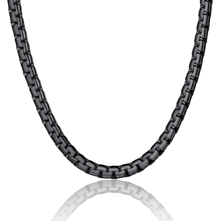ChainsProMax Flat Link Chain Necklace, 316L Stainless Steel photo 1
