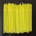 thumbnail image 1 of Nvzi 100PCS Of Disposable Plastic With Extended Bendable Juice Drink Milk Tea Straw-Yellow, 1 of 5