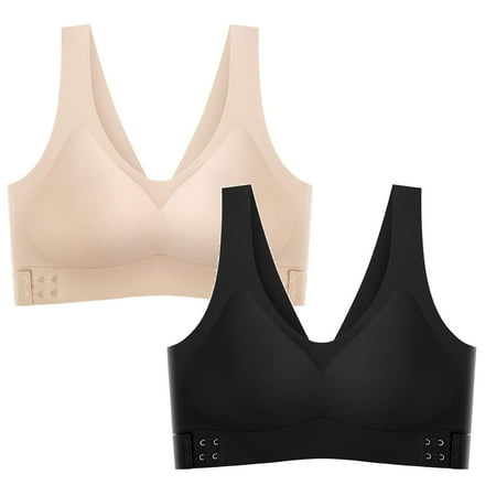 LUOGENLI Women s Bras No Underwire Women s Adjustable Pull and Drop Large Size Underwear Women s Gathering Sports Bra without Steel Rings Women Bralette Seamless Women Bras No Underwire Plus Size M