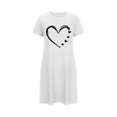 thumbnail image 4 of HomeGardon Women's Sleepwear Nightgowns for Women,Fashion Print Medium Length Dress Oversized Short Nightgown Fashion Chest Print Short Sleeve Nightdress,S-XXL, 4 of 6