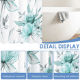 thumbnail image 3 of Dznils Green Floral Fabric Shower Curtain with Hooks, Modern Watercolor Bathroom Curtain, 72" x 72", 3 of 8