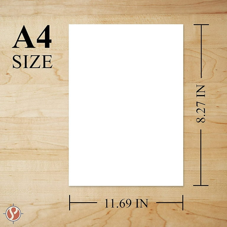 A4 White Paper | For Copy, Printing, Writing | 210 x 297 mm. (8.27 x  11.69 inches) | 20lb Bond, 60lb Text Paper (75gsm) | 250 Sheets Per Pack