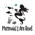 thumbnail image 2 of Mermaids Are Real Bubbles Crown Fish Urchins Seahorse Statfish Princess Fish Starfish Queen Sweet Dreams Bedtime Unicorn Lovely Dear Dream Decorating Wall Decal Sticker - Size: 30 In X 27 In, 2 of 5