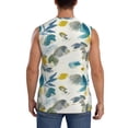 thumbnail image 4 of Lsque Watercolor Leaves Print Men's Cotton Blend Sleeveless Muscle Shirts (S-3XL)- Moisture Wicking, Odor Protection, UPF 30+,XX-Large, 4 of 8