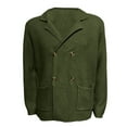 thumbnail image 5 of Mens Sweater - Casual Lapel Double Knit Cardigan Sweater Jacket, Coat - Like Warmth, Daily Office Casual Wear, Breathable Wool Blend, Classic Men's Clothing, 5 of 5