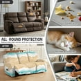 thumbnail image 6 of COEQINE Recliner Sofa Cover Soft Couch Slipcover 8 Pieces Stretch Recliner Chair Cover 3 Seater Fitted Reclining Chair Slipcover with Elastic Bottom and Pocket Coastal Decor, Beach Starfish, 6 of 8