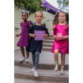 thumbnail image 4 of Big Girls' Cold Shoulder Flare Ruffle School Party Flower Girl Dress Mulberry Size 10 (K43D4), 4 of 4