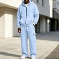 thumbnail image 5 of Ceisia Men's 2 Piece Tracksuit Full Zip Hooded Jacket And Elastic Waist Cargo Pocket Jogger Pants Casual Sweatsuit Set Gift, 5 of 9