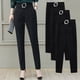 thumbnail image 5 of Pantalones Casuales De Talle Alto Para Mujer, Pantalones De Oficina De Trabajo De Pierna Recta, Pantalones Plisados ​​​​con Bolsillos, 5 of 7