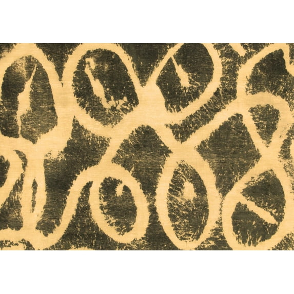 Ahgly Company Indoor Rectangle Abstract Brown Modern Area Rugs, 4' x 6'