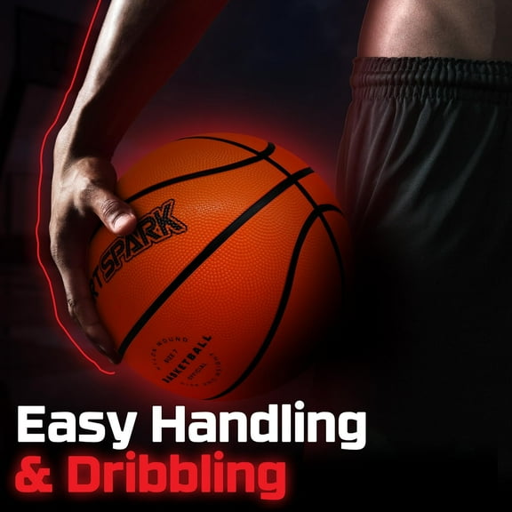 Glow in the Dark Basketball - Night  LED Illuminated Ball for Kids and Teens